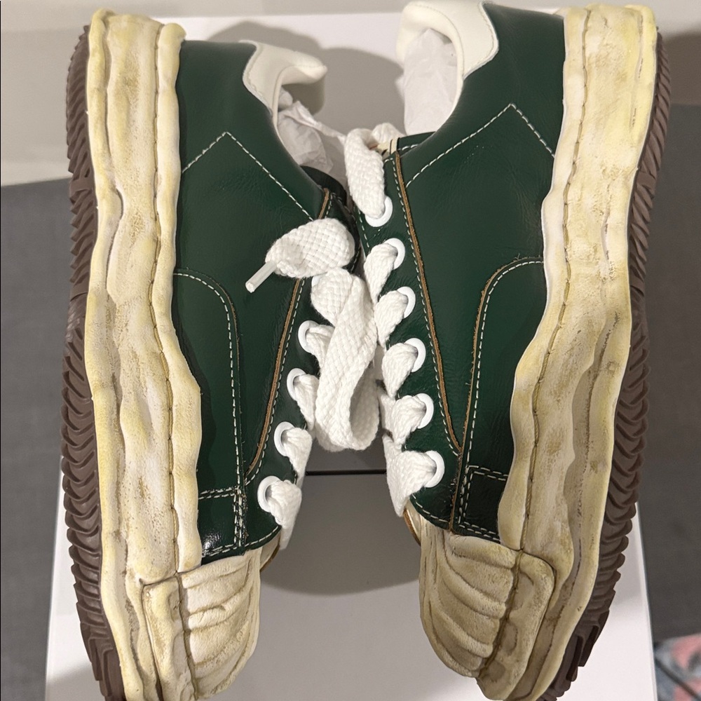 Miharayasuhiro Green and White Sneakers - Picture 4 of 4
